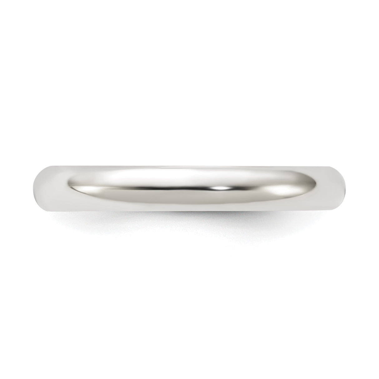 Sterling Silver Domed wedding band ring detail view