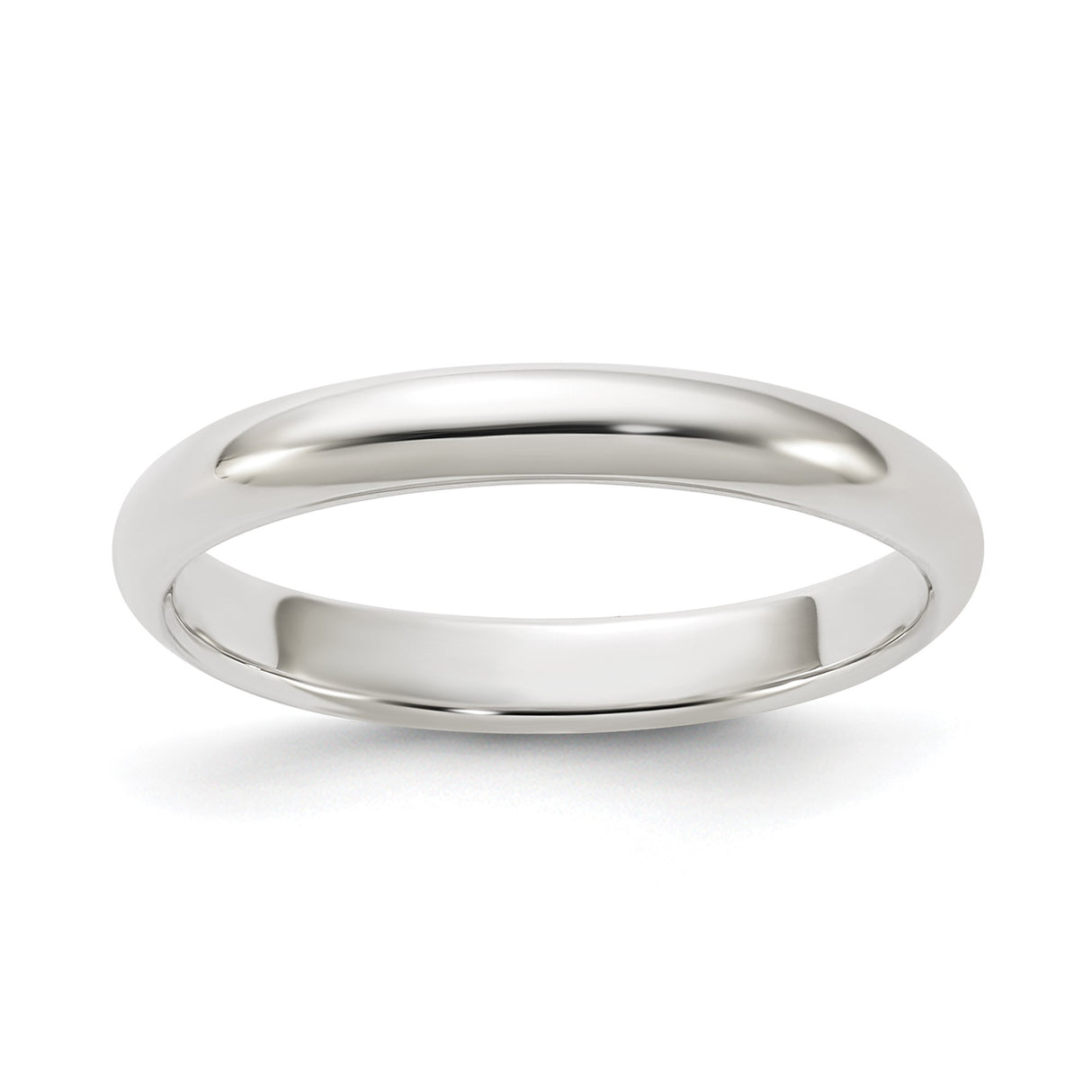 Sterling Silver Domed wedding band ring