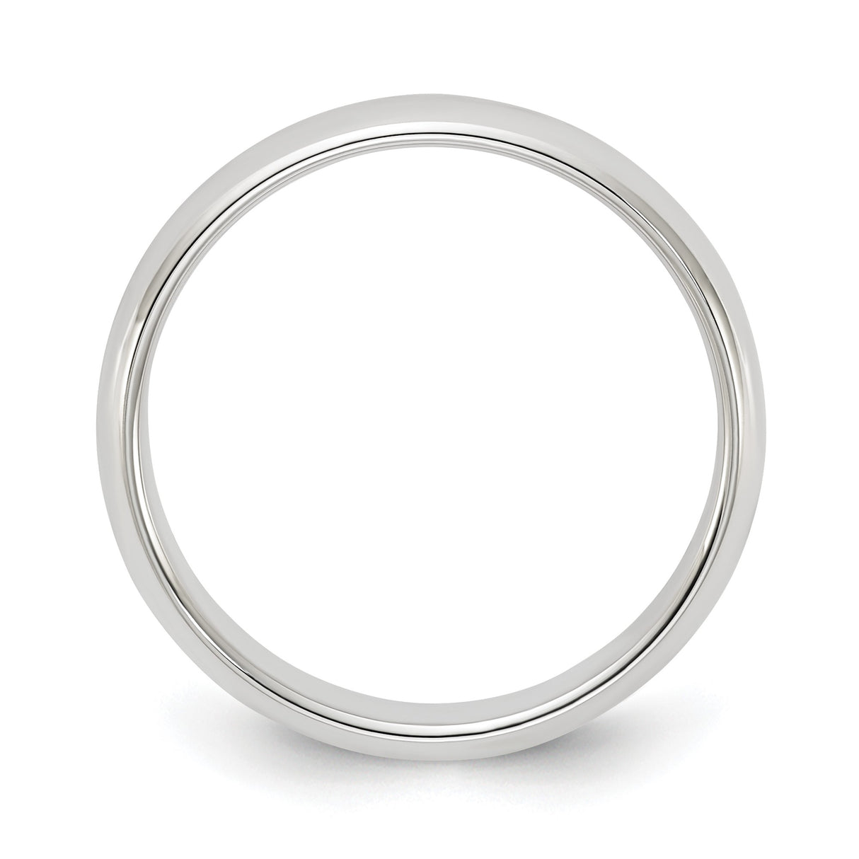 Sterling Silver Domed wedding band ring alternate angle