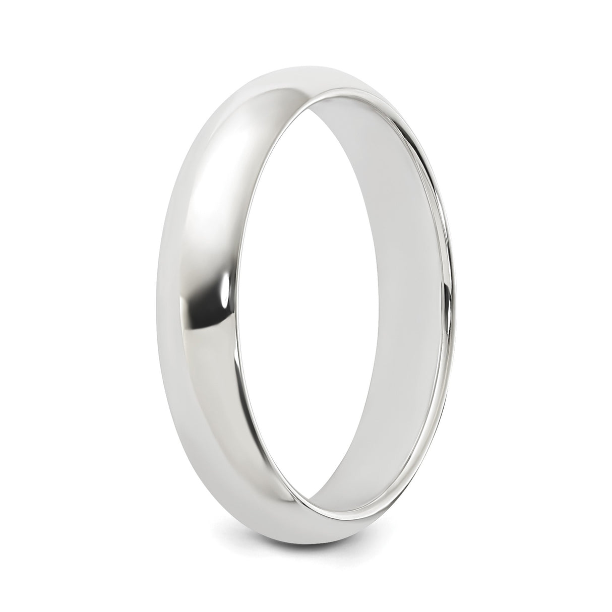 Sterling Silver Domed wedding band ring detail view