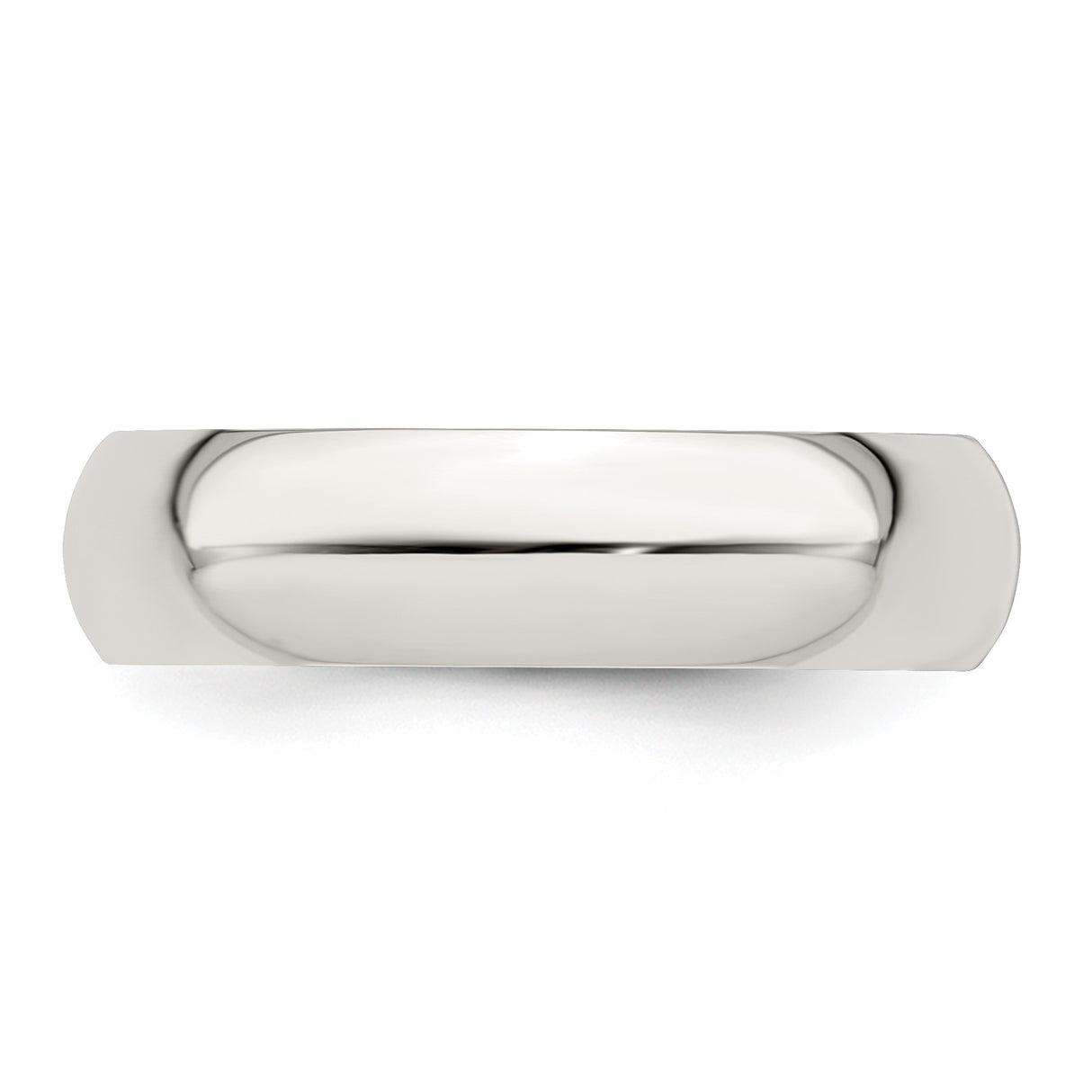 Sterling Silver Domed wedding band ring detail view