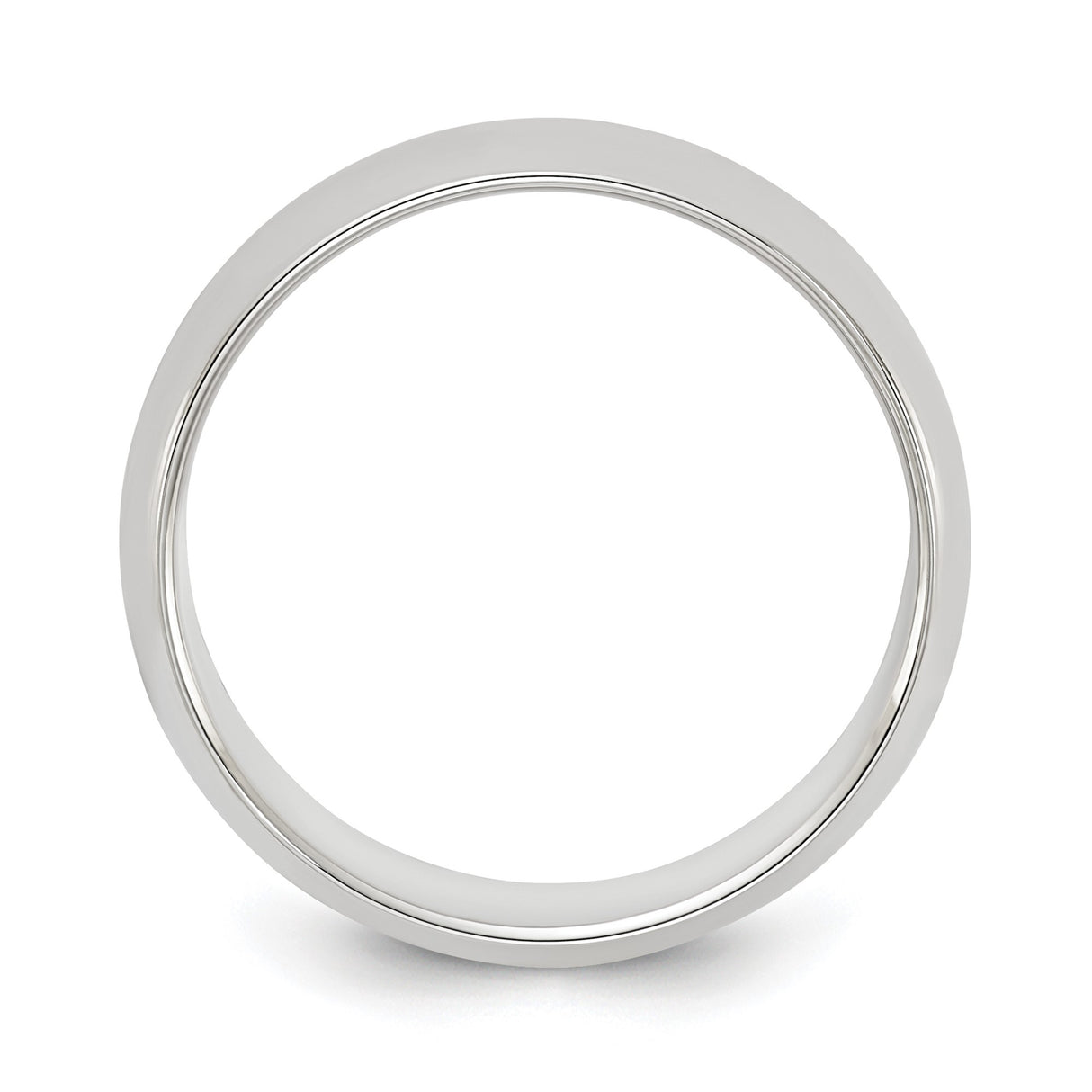 Sterling Silver Domed wedding band ring alternate angle