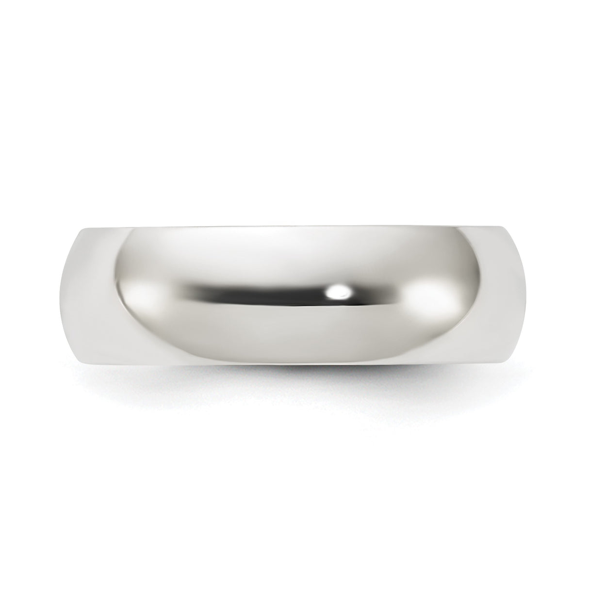 Sterling Silver Domed wedding band ring detail view