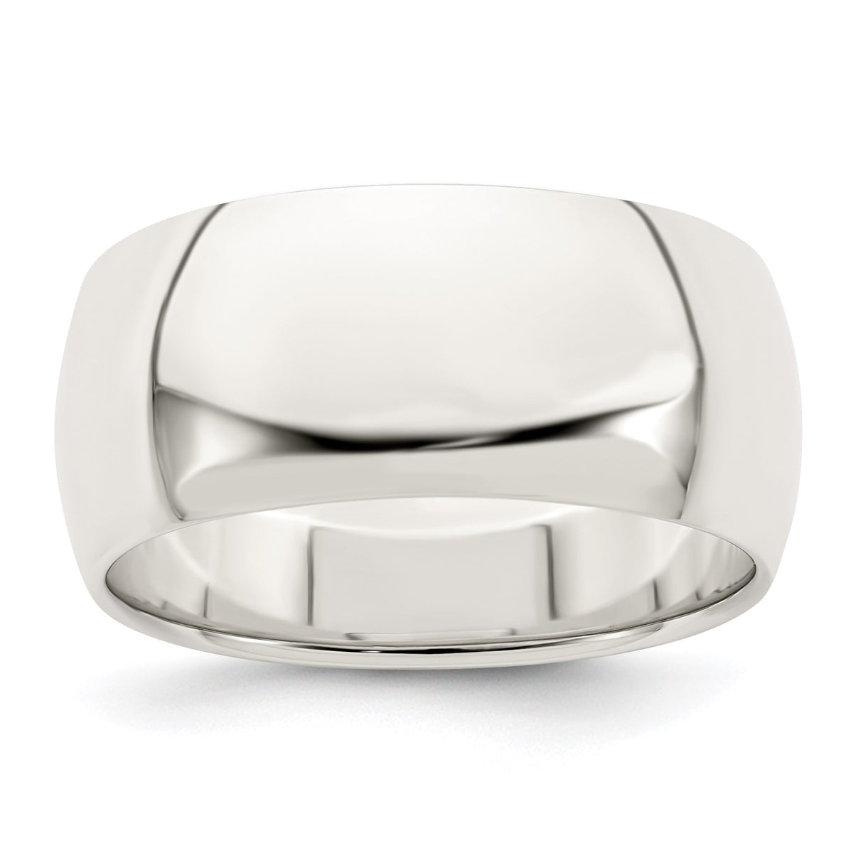 Sterling Silver Domed wedding band ring