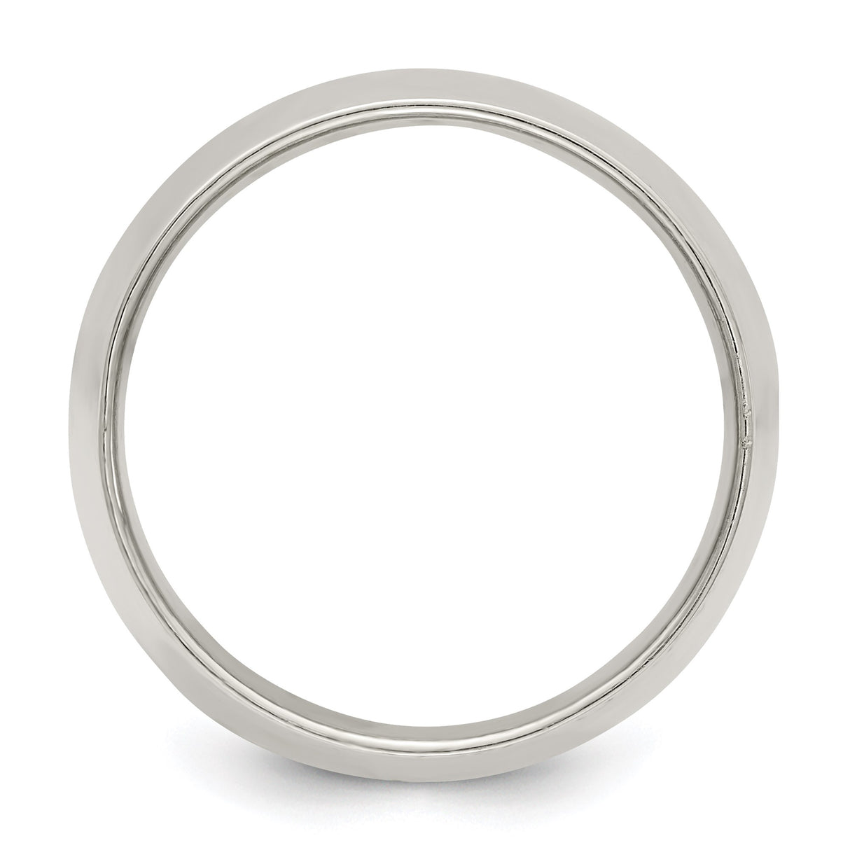 Sterling Silver Domed wedding band ring alternate angle