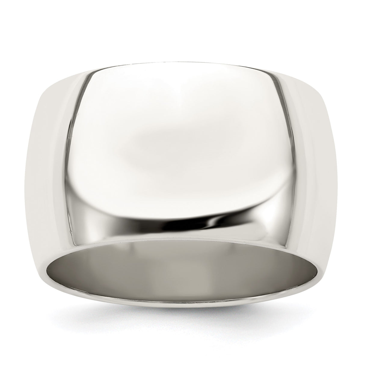 Sterling Silver Domed wedding band ring