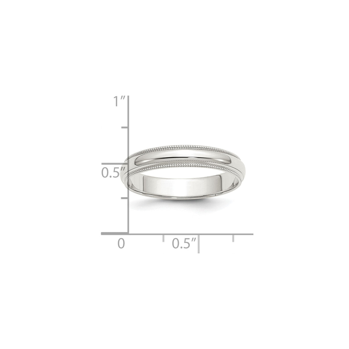 Sterling Silver Milgrain, Domed wedding band ring shown for scale