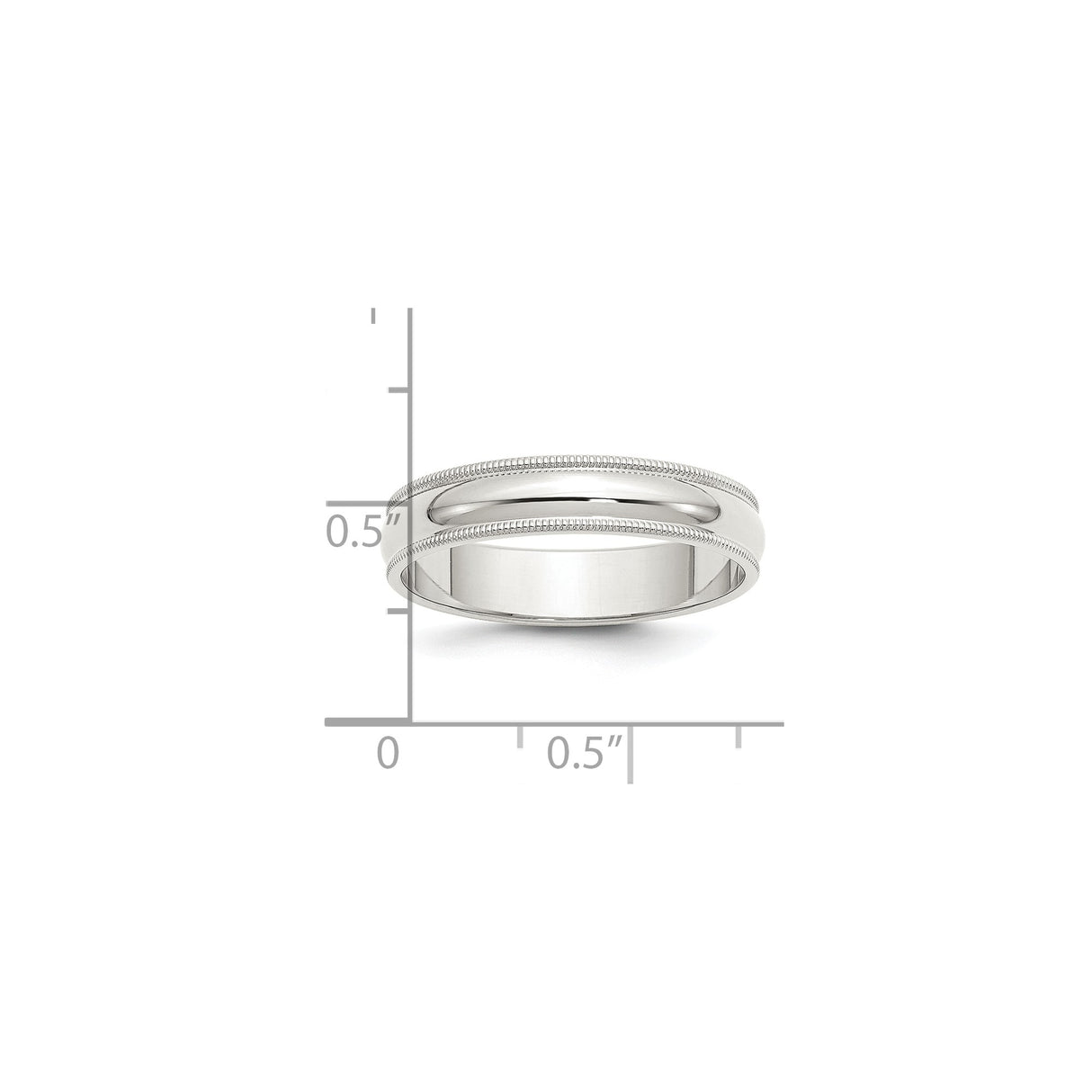 Sterling Silver Milgrain, Domed wedding band ring shown for scale