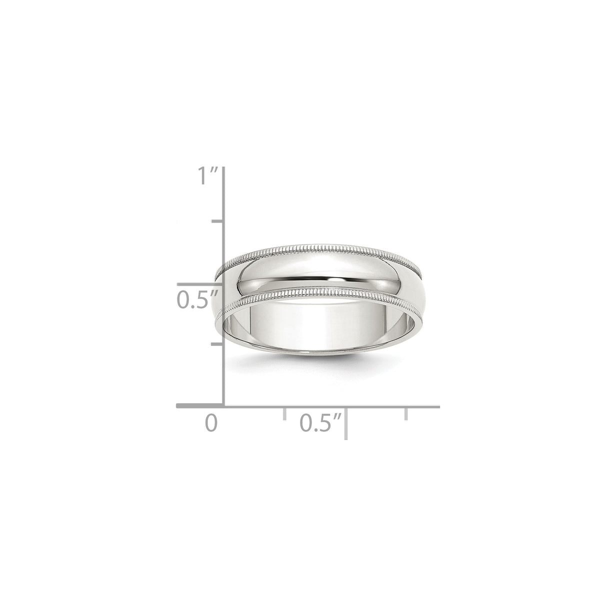 Sterling Silver Milgrain, Domed wedding band ring shown for scale