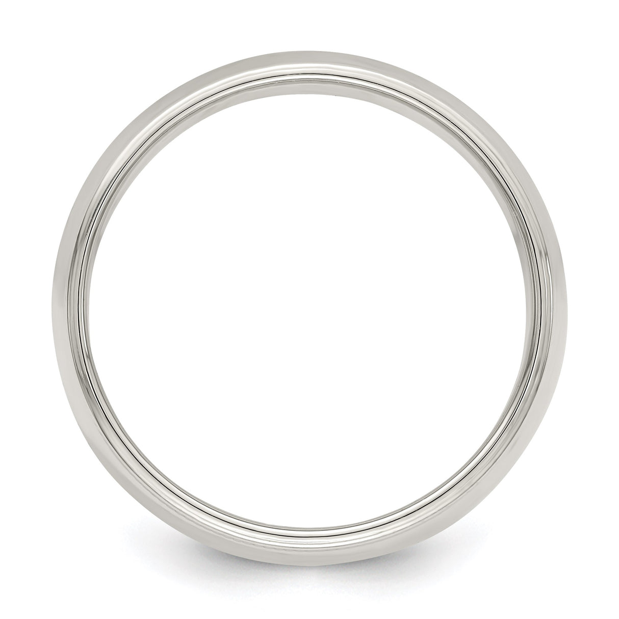 Sterling Silver Milgrain, Domed wedding band ring alternate angle