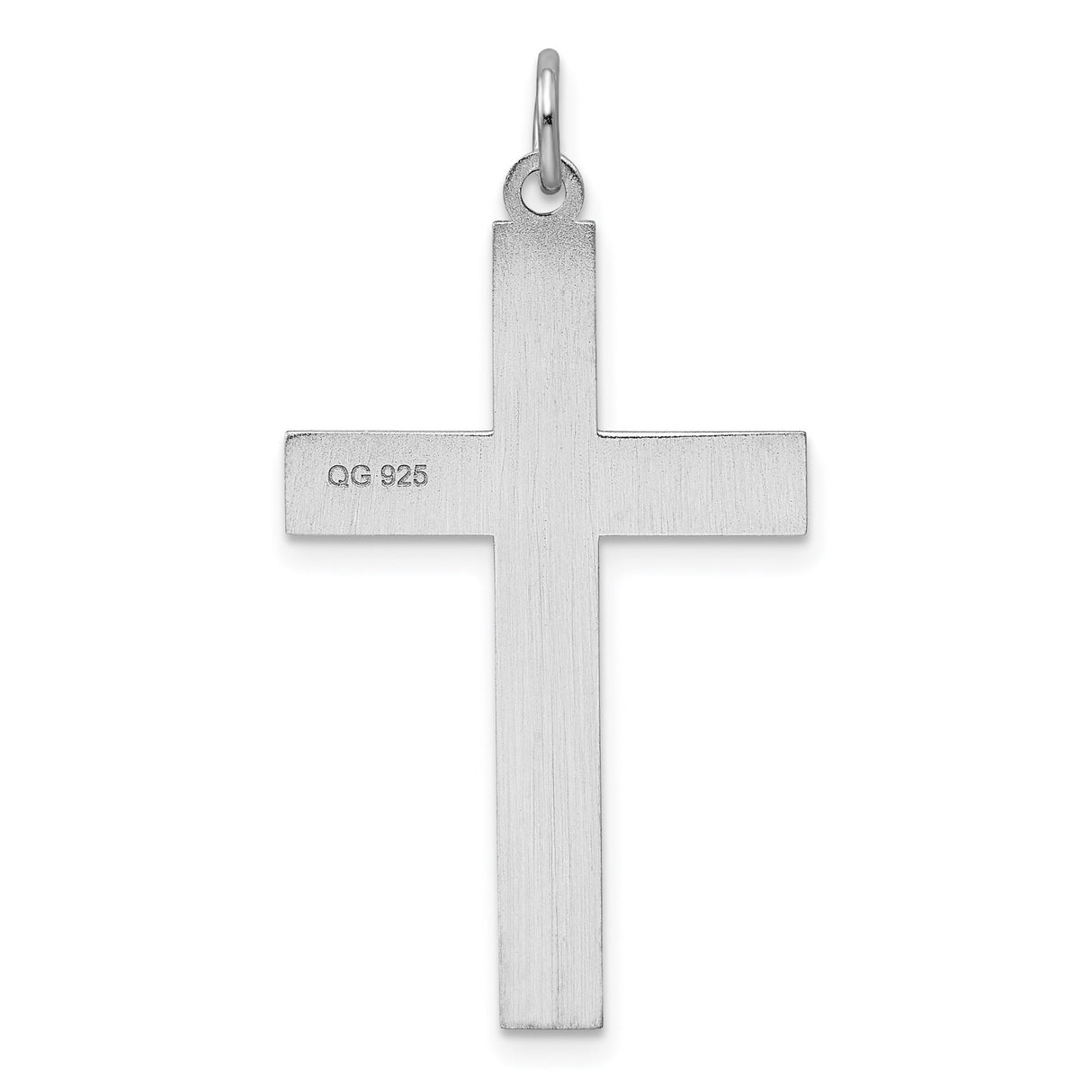 Sterling Silver Latin Cross Pendant with Mirror Finish, Unisex Religious Jewelry