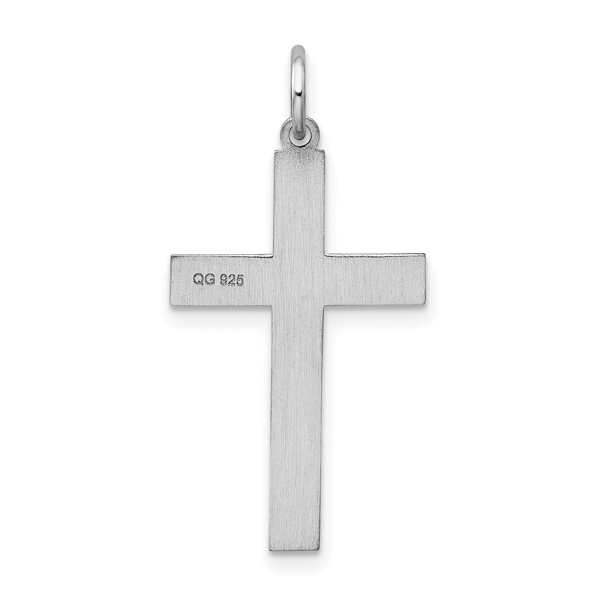 Sterling Silver Cross Pendant with Floral Motif and Scrollwork Design for Men and Women