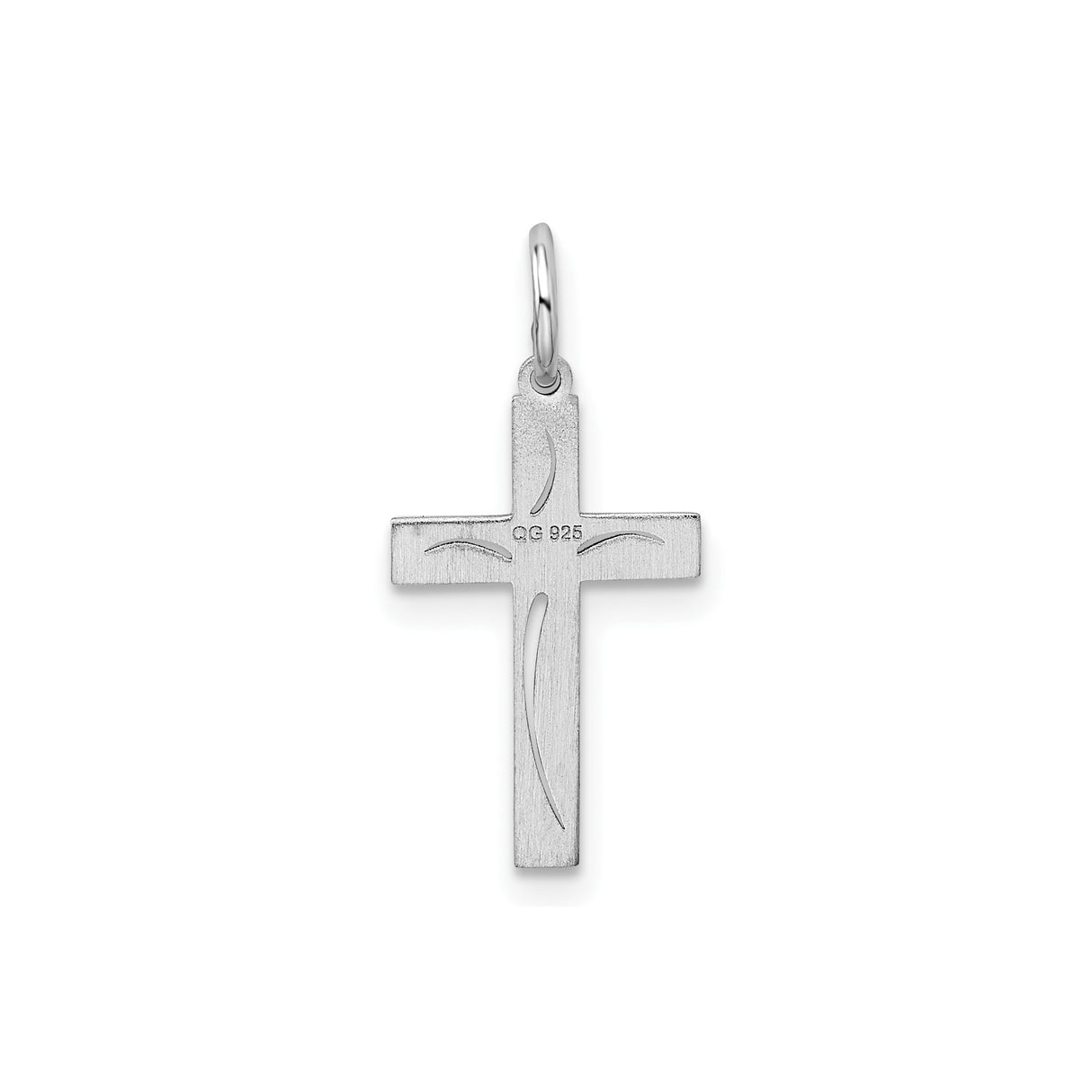 Sterling Silver Cross Pendant with Dove and Latin Cross Design for Men and Women