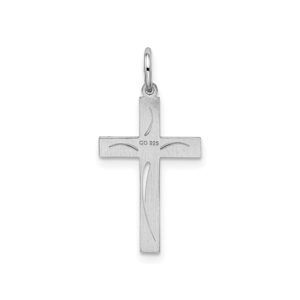 Sterling Silver Latin Cross Pendant with Dove Detail, Unisex Inspirational Faith Jewelry