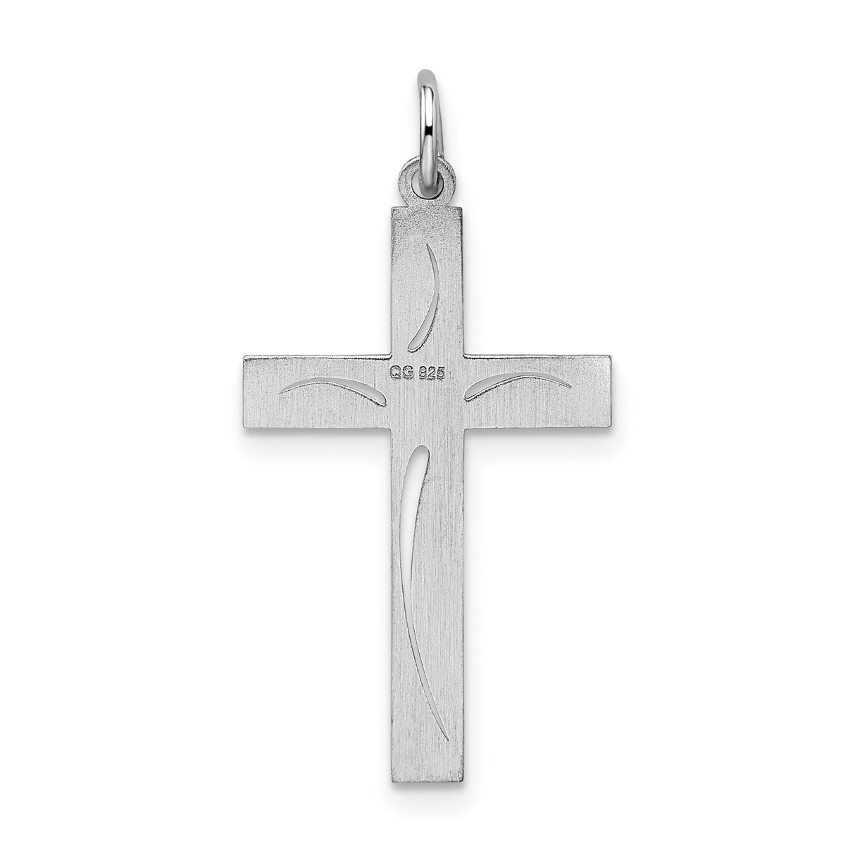 Sterling Silver Cross Pendant with Dove and Sacred Heart Design for Men and Women