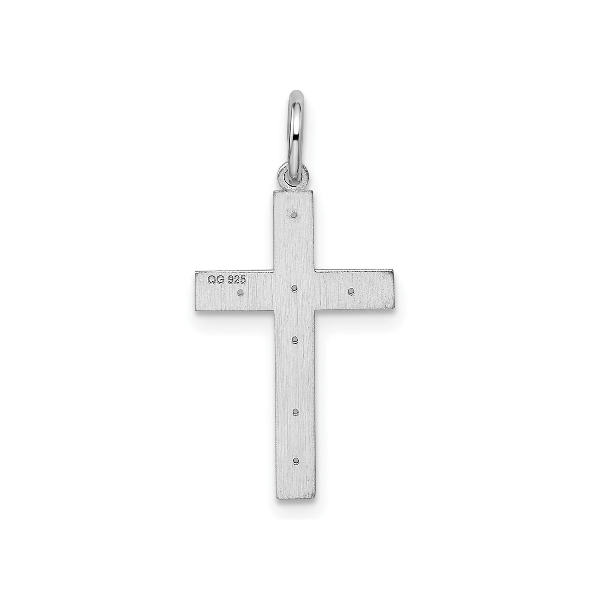Sterling Silver Cross Pendant with Ichthys and Eye Detail, Modern Minimalist Religious Charm