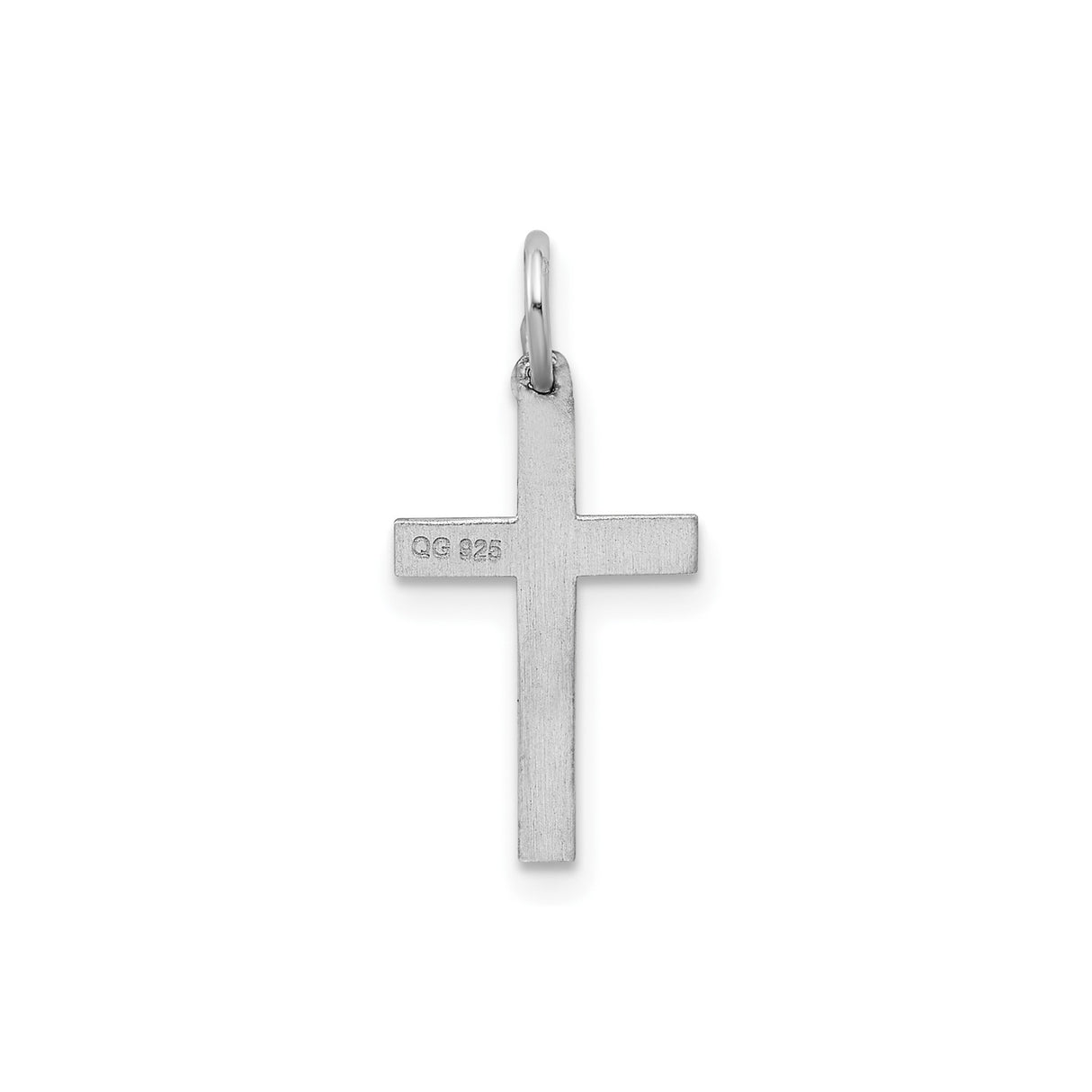 Sterling Silver Cross Pendant, Minimalist Latin Design, Spiritual Style for Men and Women