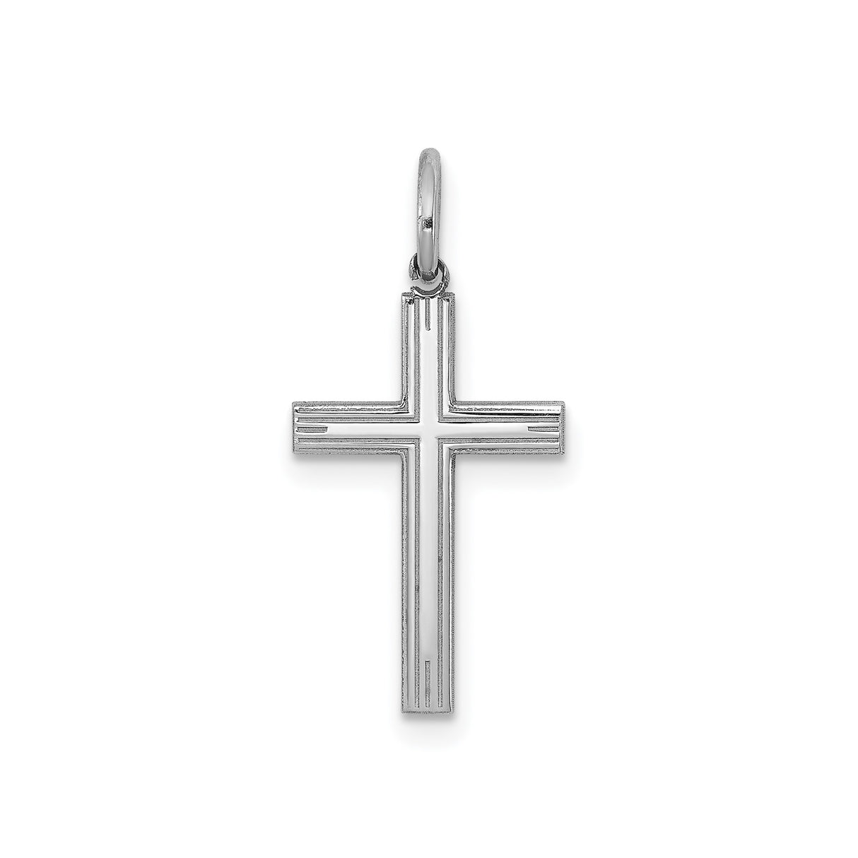 Sterling Silver Cross Pendant, Minimalist Latin Design, Spiritual Style for Men and Women