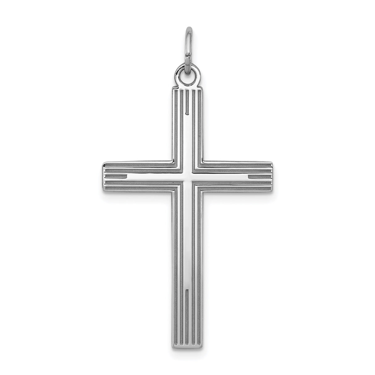 Sterling Silver Cross Pendant with Minimalist Latin Cross Design for Men and Women