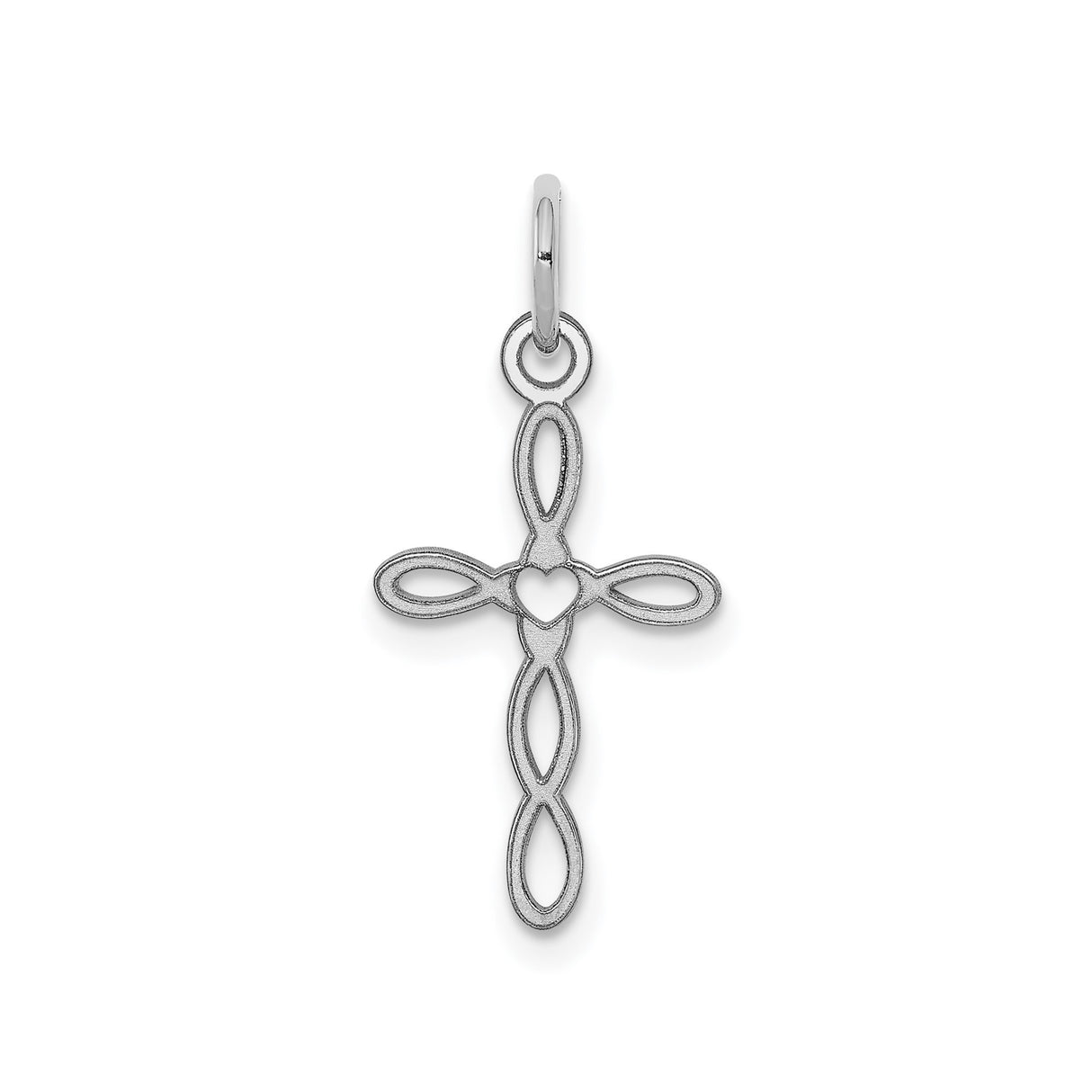 Sterling Silver Cross Pendant with Minimalist Modern Design, Unisex Religious Jewelry