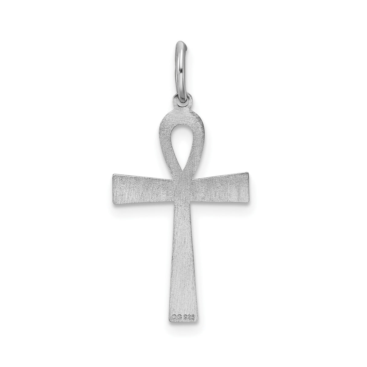 Sterling Silver Ankh Pendant with Polished Finish, Egyptian Symbol of Eternal Life