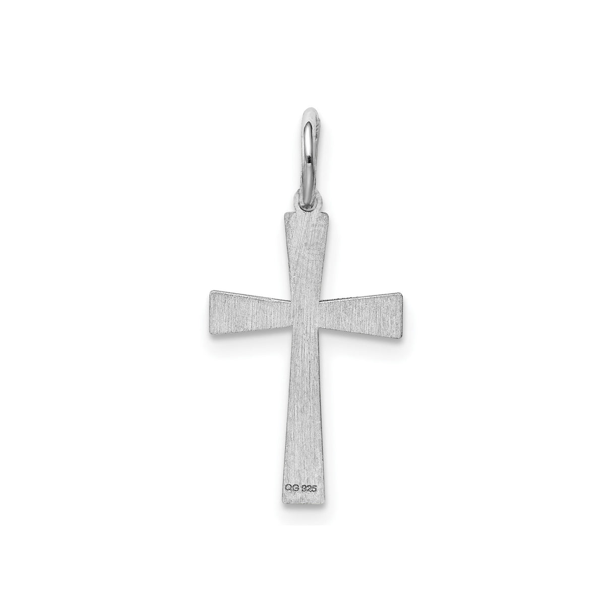 Sterling Silver Cross Pendant with Polished Matte Finish, Sleek Latin Faith Symbol Design