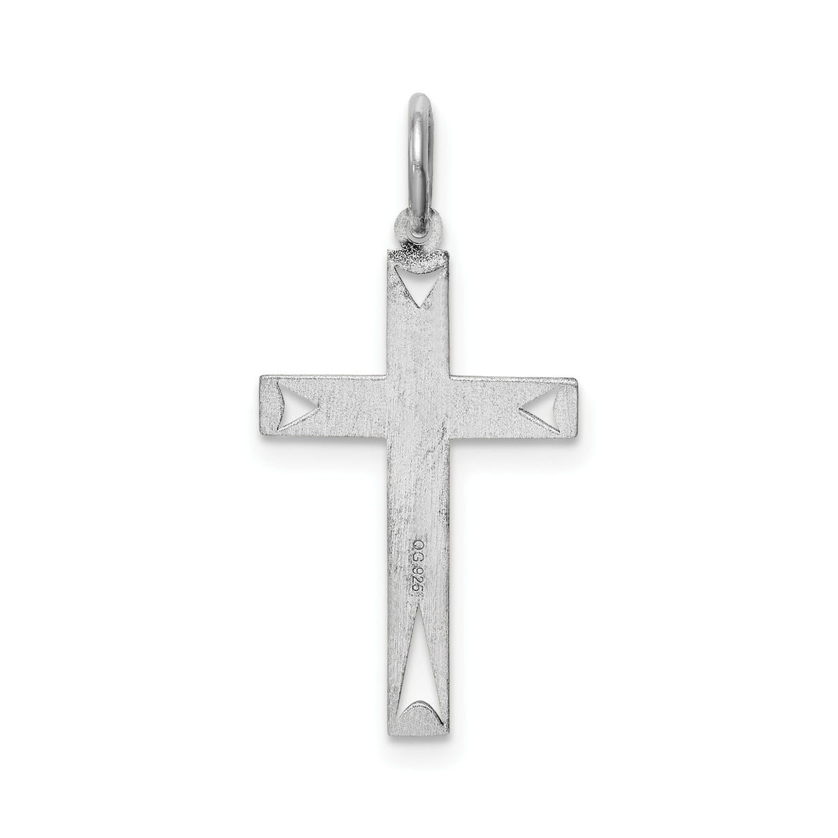 Sterling Silver Cross Pendant with Ichthys Symbol and Latin Cross Design