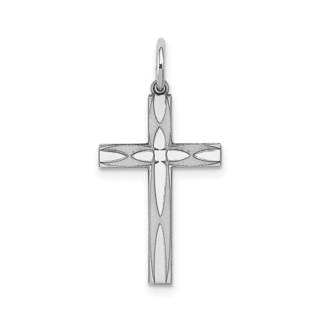 Sterling Silver Latin Cross Pendant, Polished Unisex Religious Jewelry for Men and Women