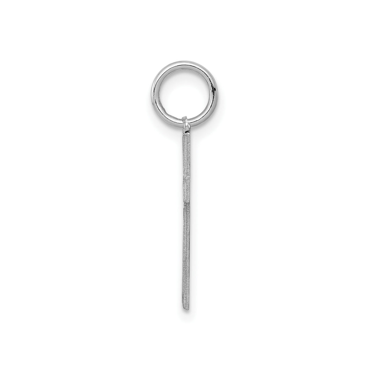 Sterling Silver Cross Pendant with Matte Brushed Finish, Modern Unisex Religious Charm