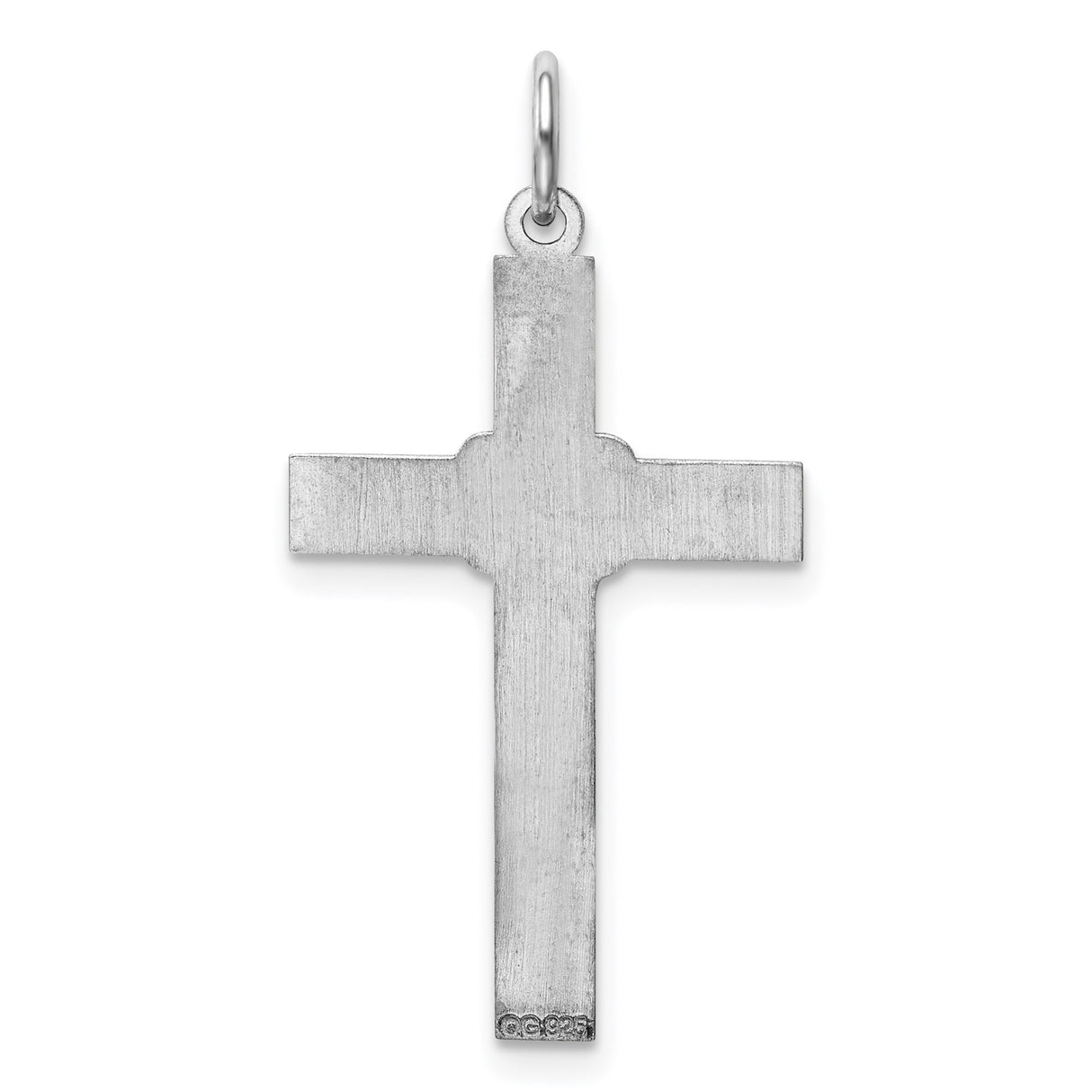 Sterling Silver Cross Pendant with Floral Openwork Design for Men and Women