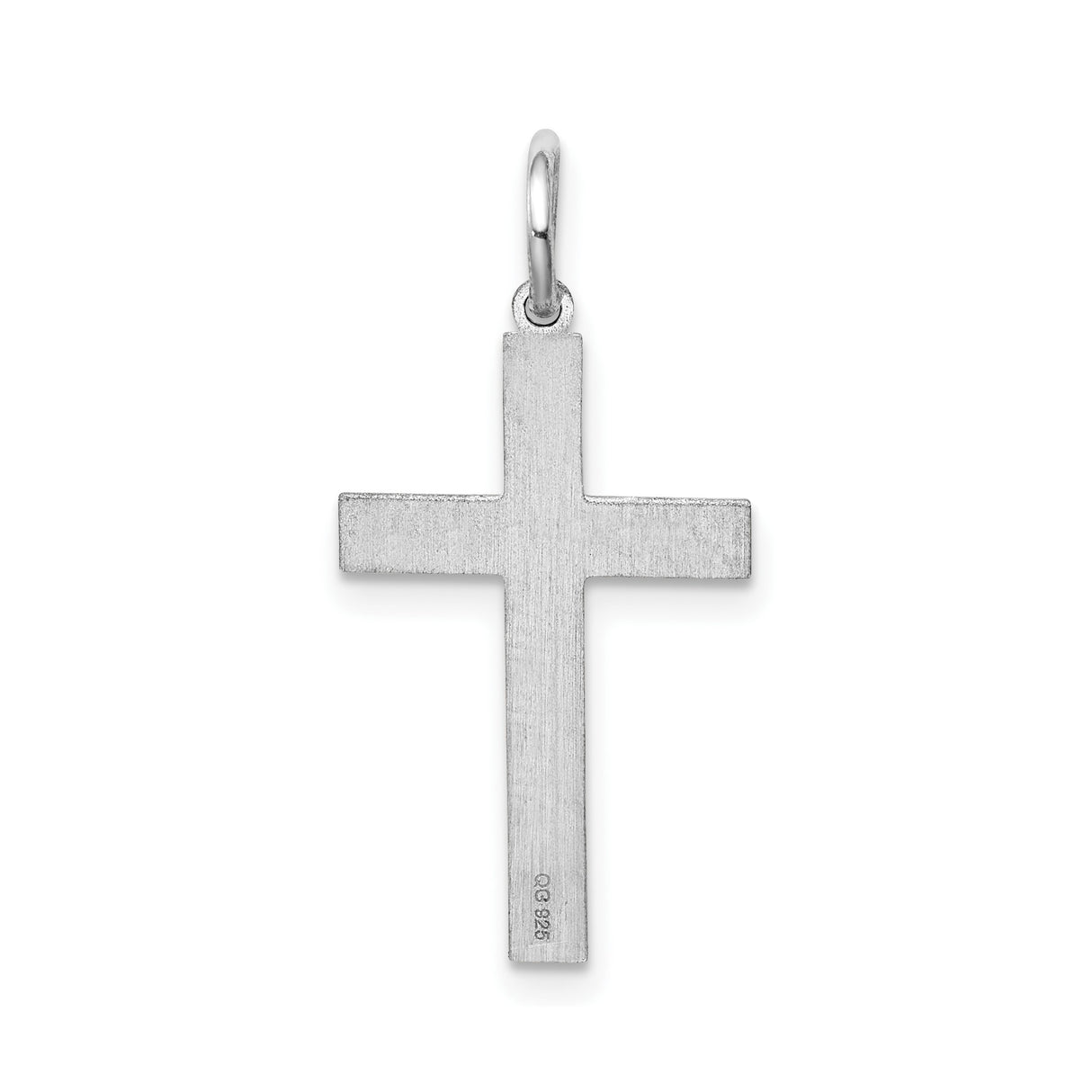 Sterling Silver Latin Cross Pendant with Heart Accents, Religious Charm for Men and Women