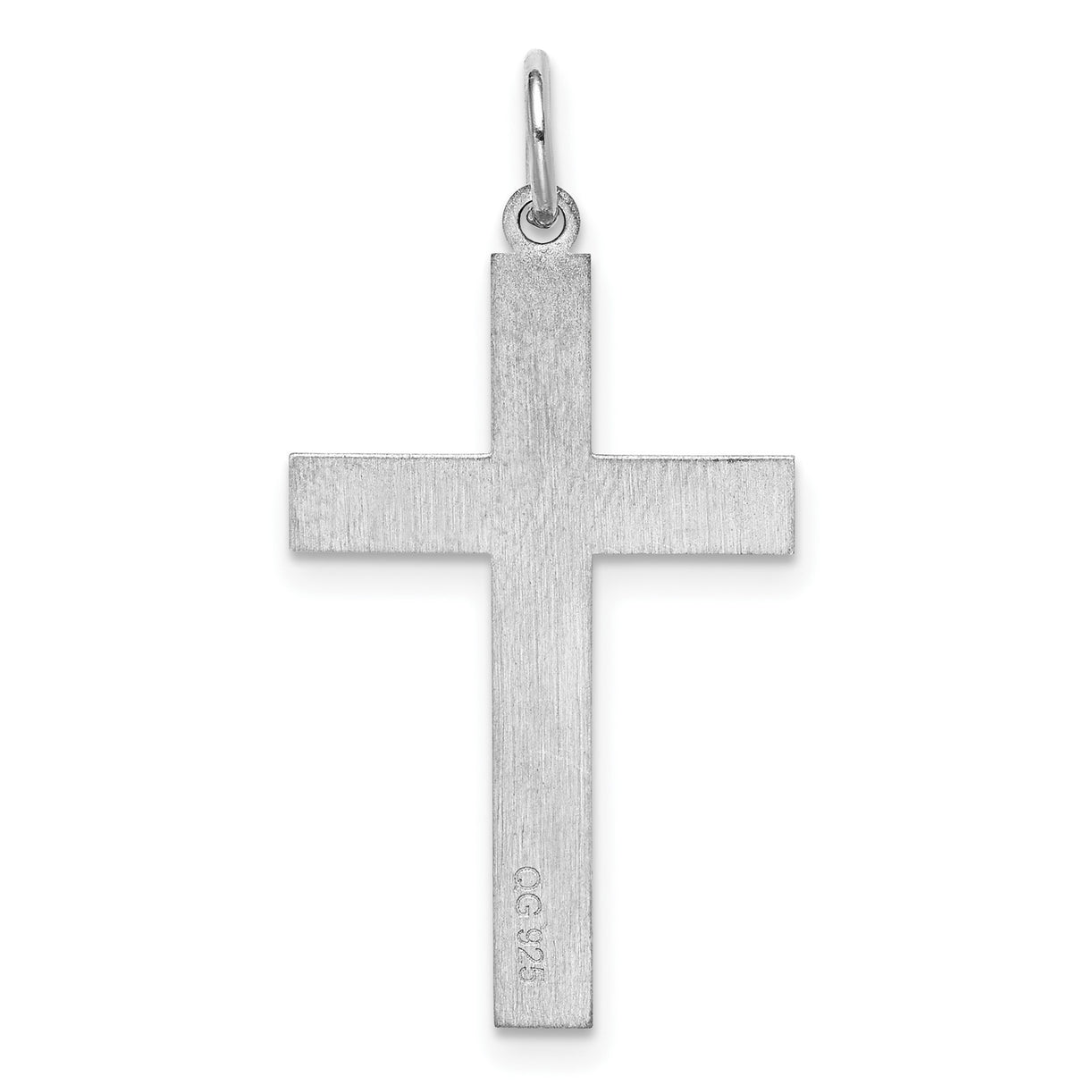 Sterling Silver Pendant with Ichthys Cross Design, Brushed Finish, Unisex Christian Jewelry