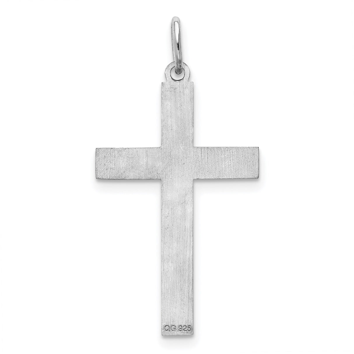 Sterling Silver Cross Pendant with Ichthys Symbol and Ribbon Design for Men and Women