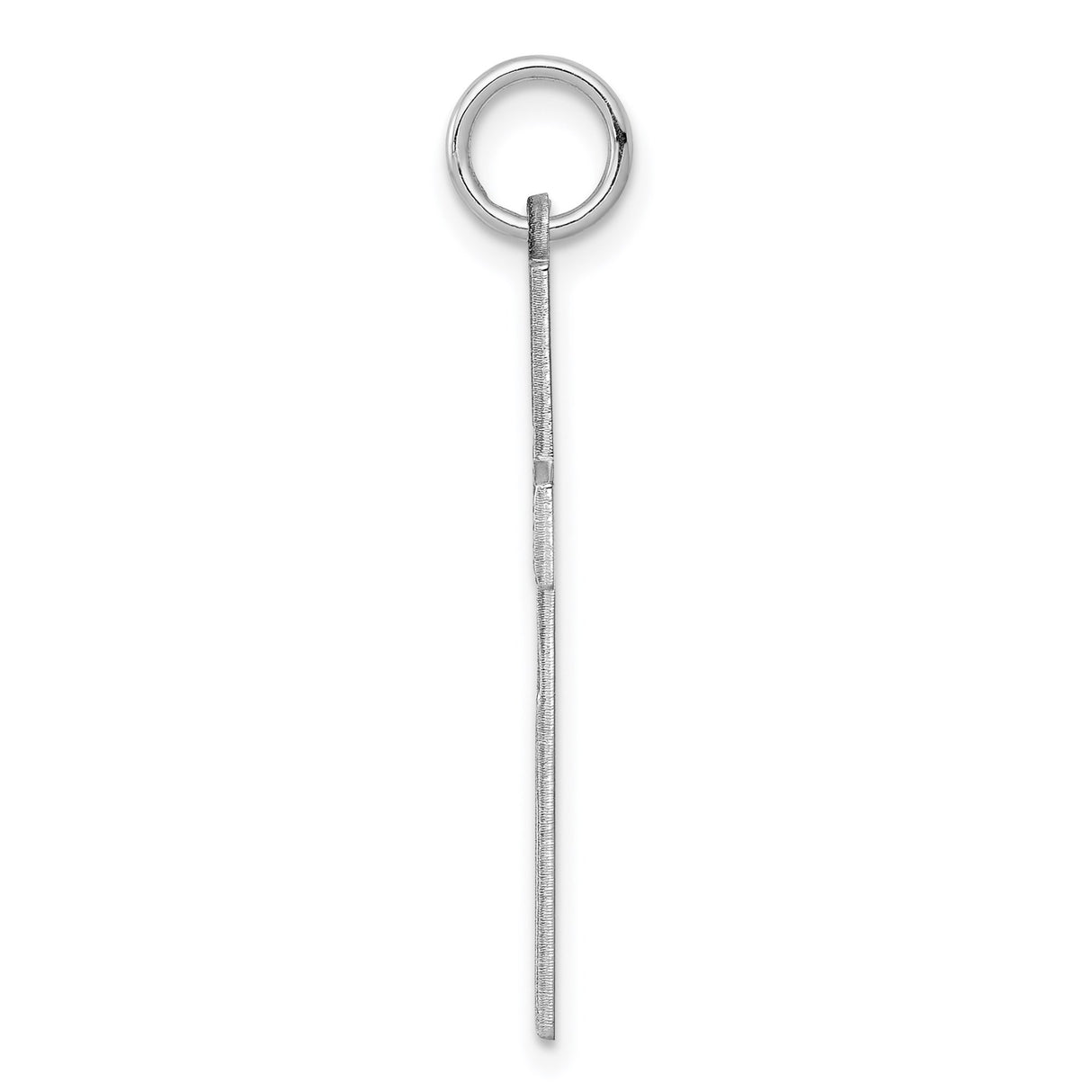 Sterling Silver Cross Pendant with Grooved Texture and Polished Finish