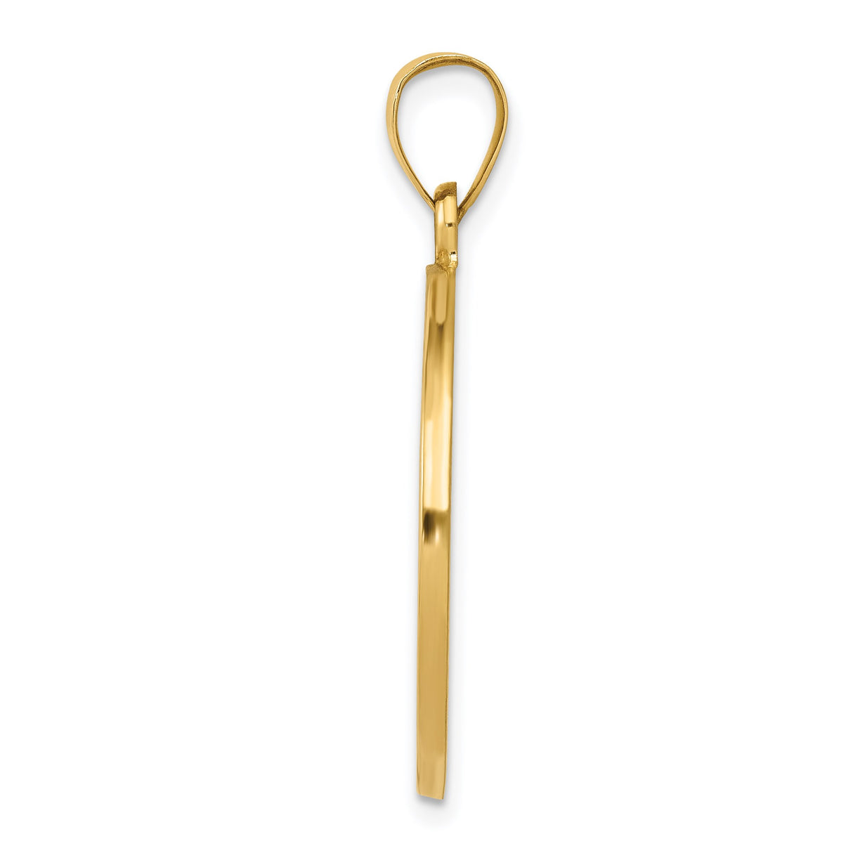 14k Yellow Gold Saint Anthony Pendant Medal with Pray for Us Inscription, Catholic Charm