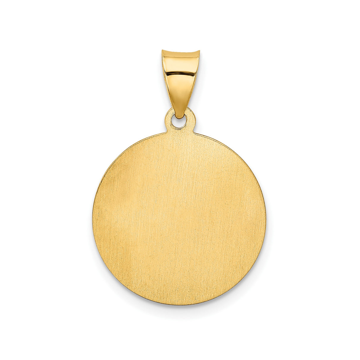 14k Yellow Gold Confirmation Pendant with Cross and Radiant Lines, Religious Charm