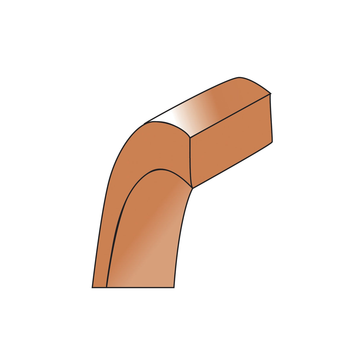 14k Rose Gold Flat, Lightweight wedding band ring detail view