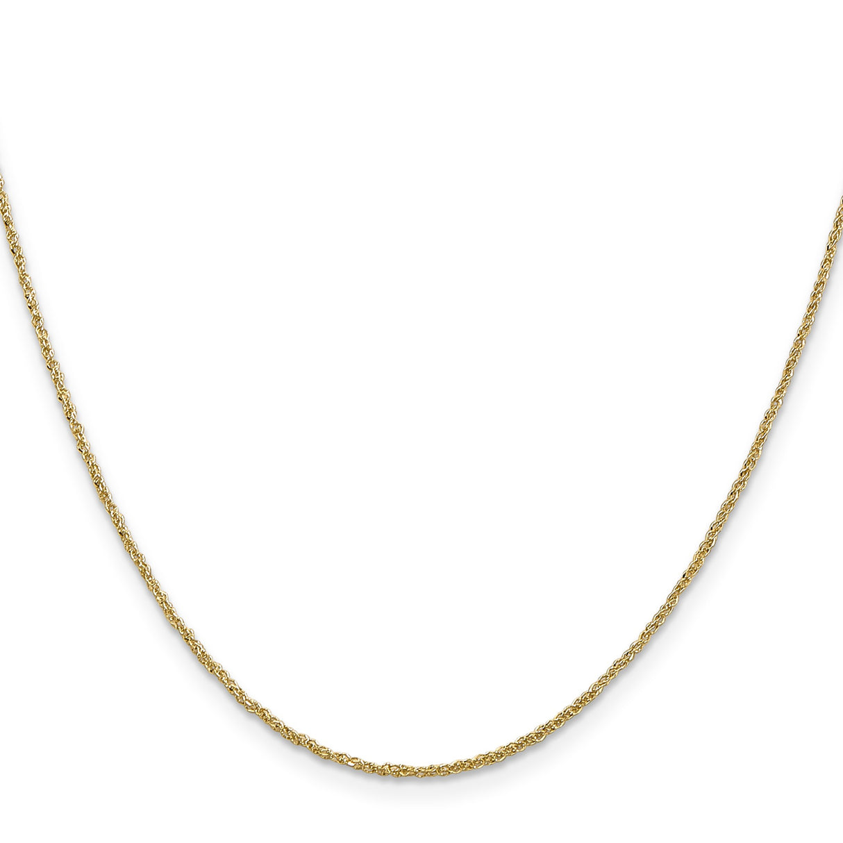 14K Yellow Gold 1.1 mm Polished Chain Necklace, Solid