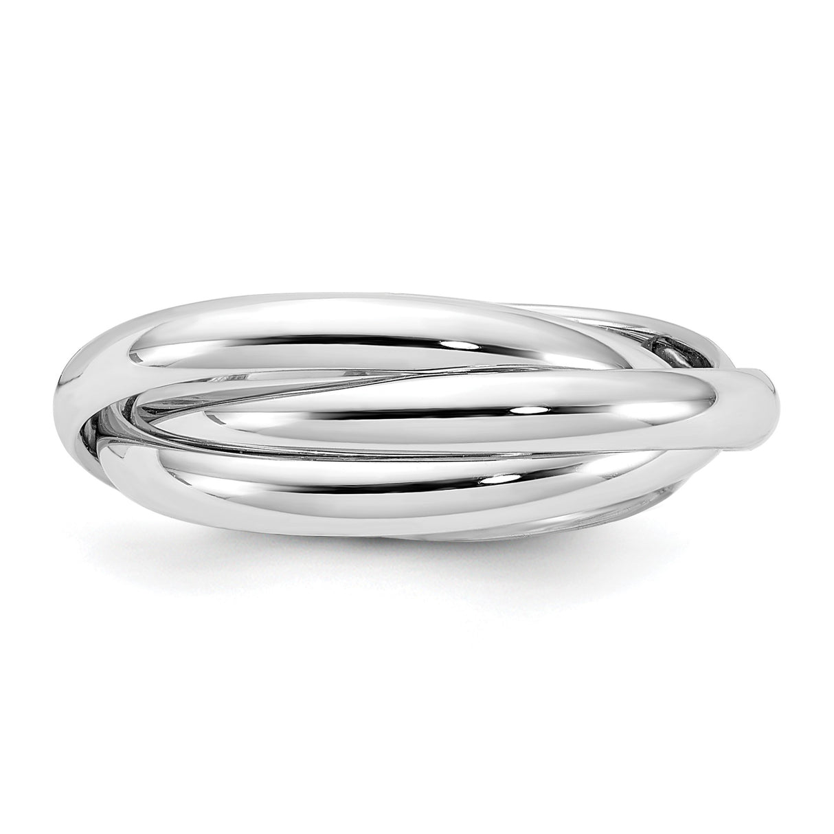 14k White Gold wedding band ring detail view