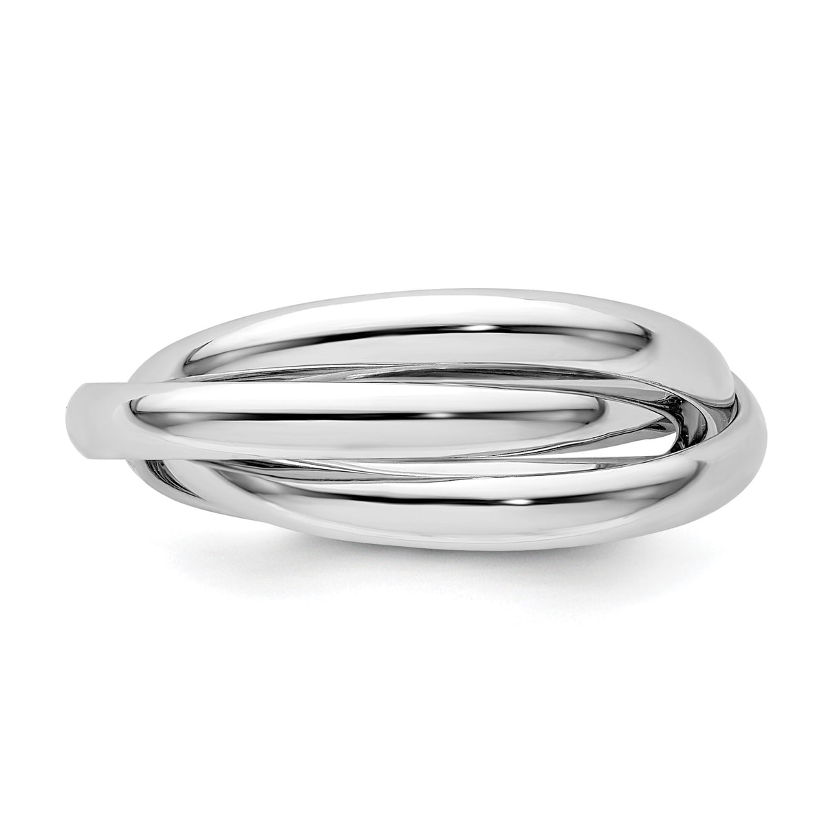 14k White Gold wedding band ring detail view