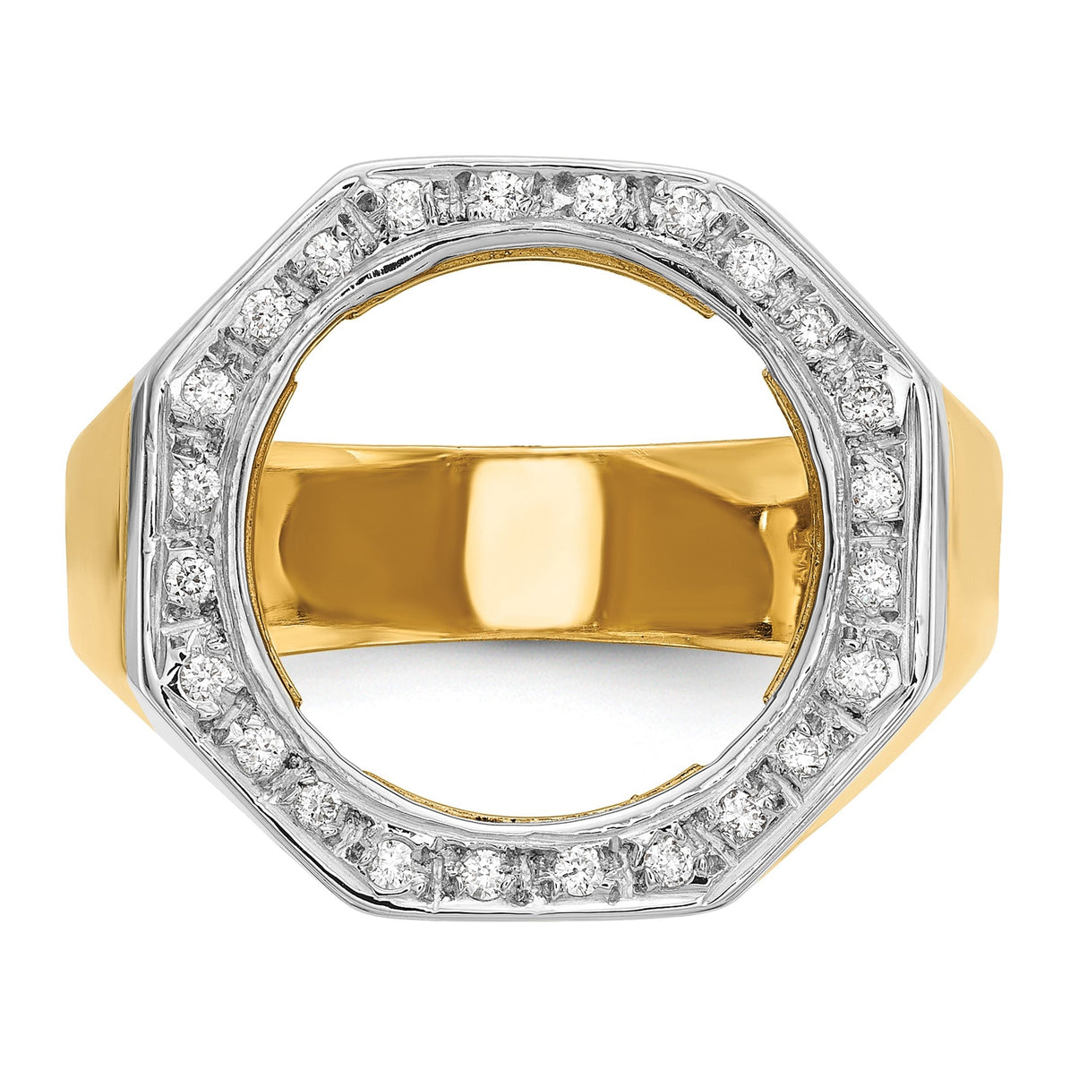 13 mm 14k Multi-Tone Gold coin bezel for 13 mm Coin — additional image