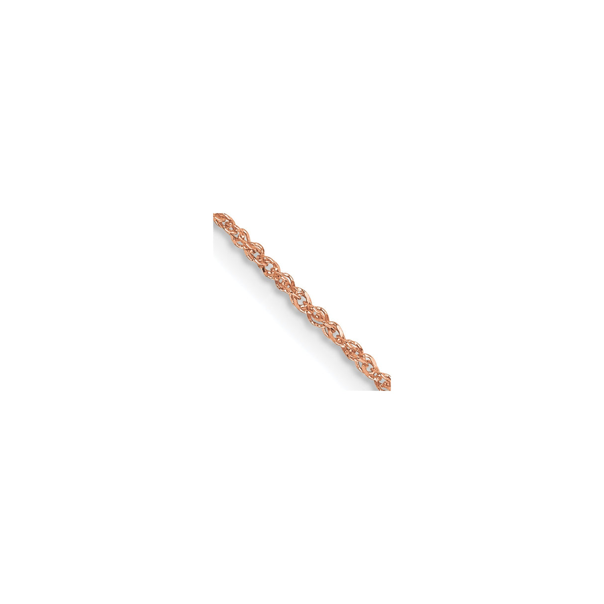 14K Rose Gold 1.1 mm Polished Chain Necklace, Solid detail view