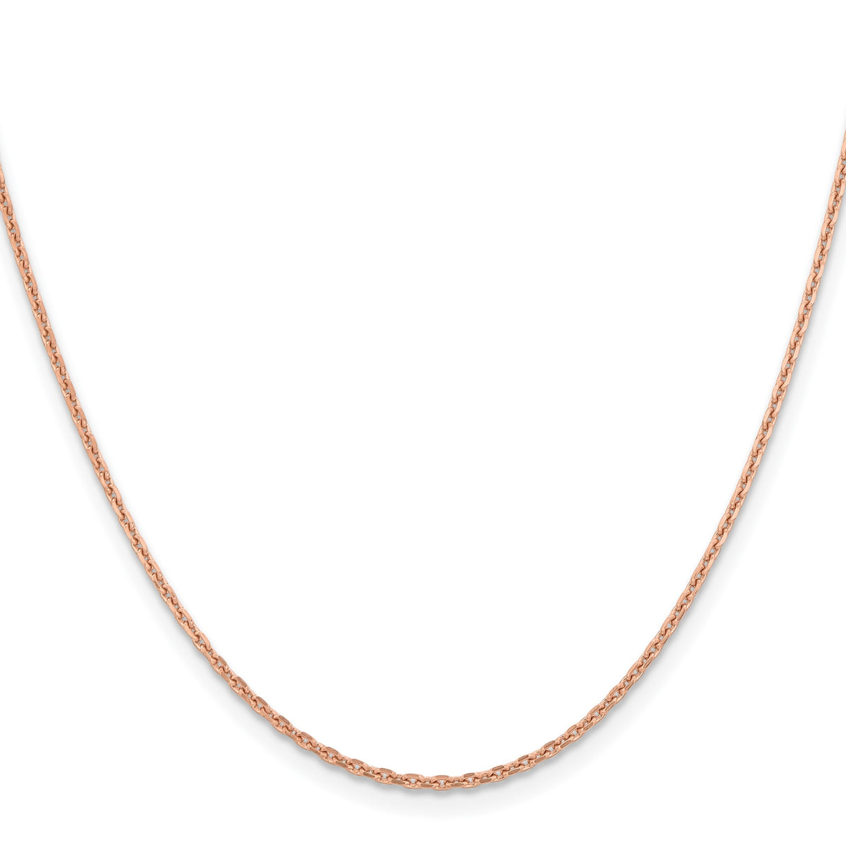 14K Rose Gold 1.8 mm Polished Chain Necklace, Solid