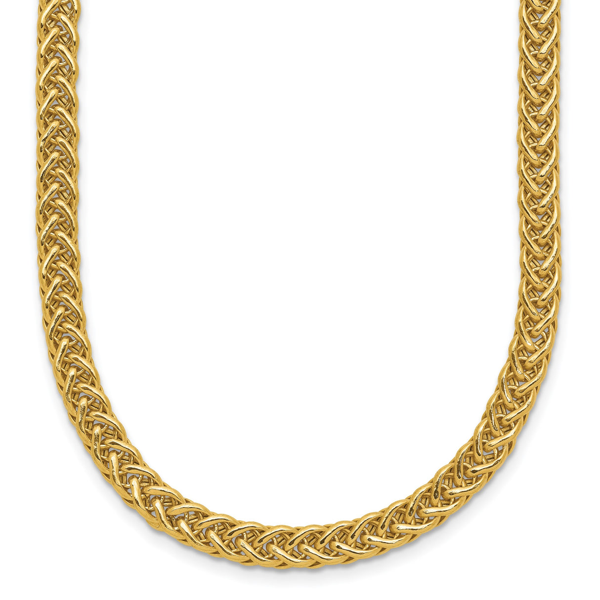 14K Yellow Gold 4.3 mm Polished Chain Necklace detail view