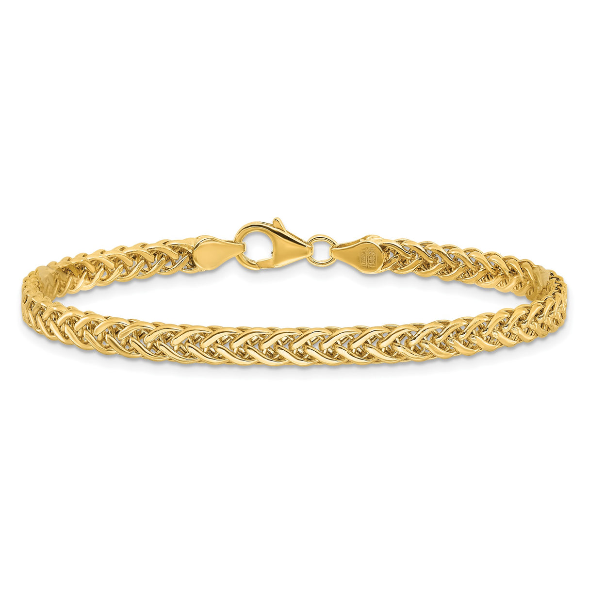 14K Yellow Gold 4.3 mm Polished Chain Bracelet alternate angle