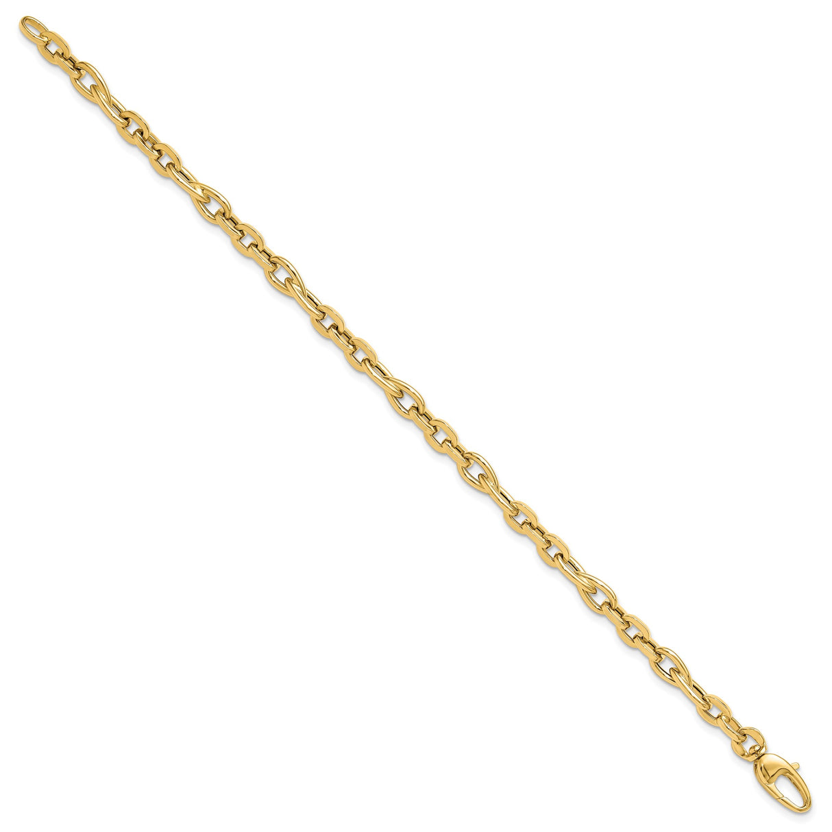 14K Yellow Gold 5.22 mm Polished Chain Bracelet
