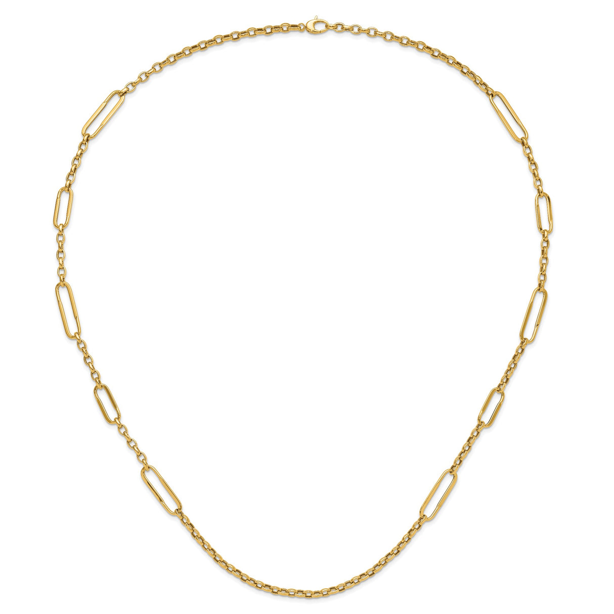 14K Yellow Gold 8.05 mm Polished Chain Necklace