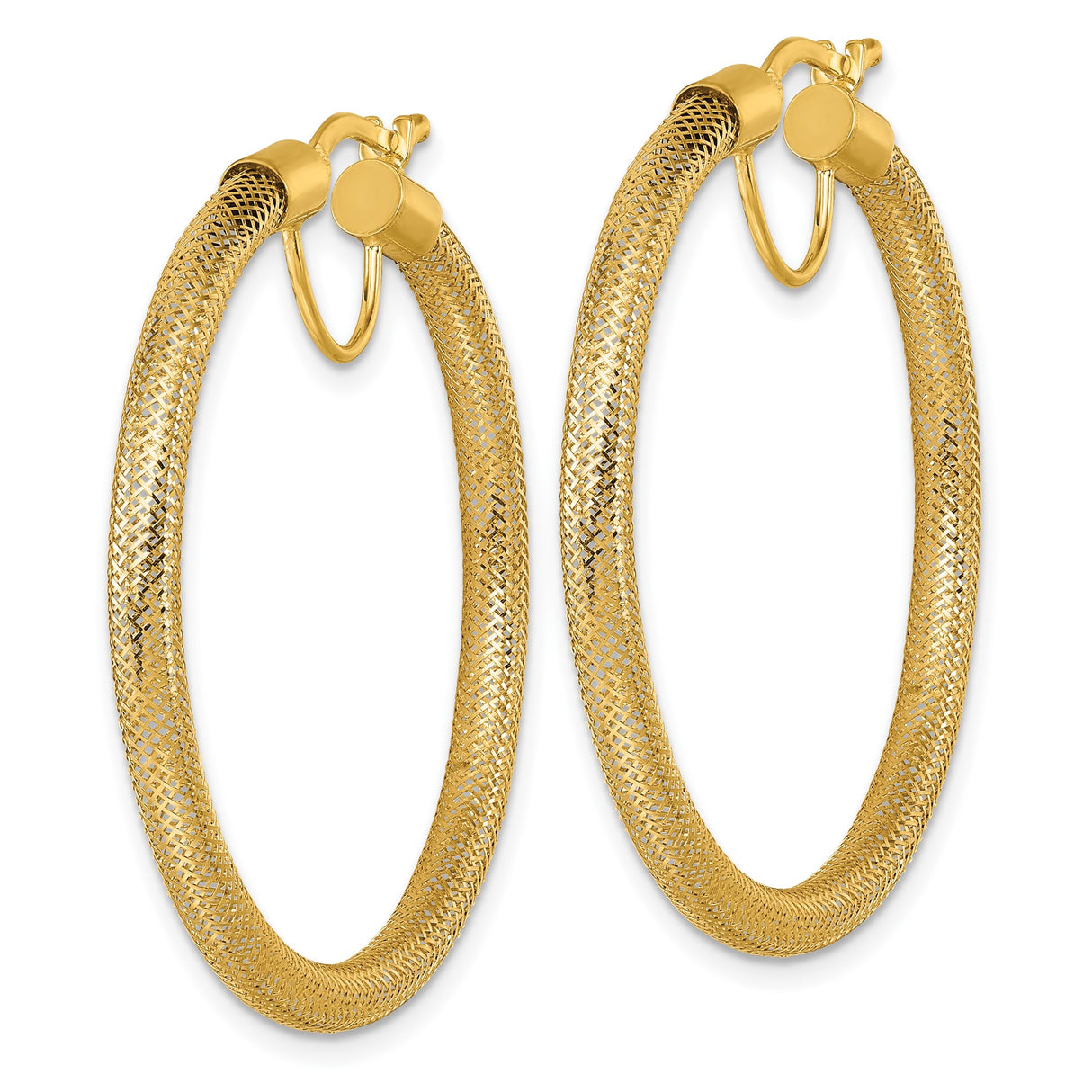 14k Yellow Gold Mesh Bracelet, Woven Textured Design, Flexible Statement Jewelry for Women