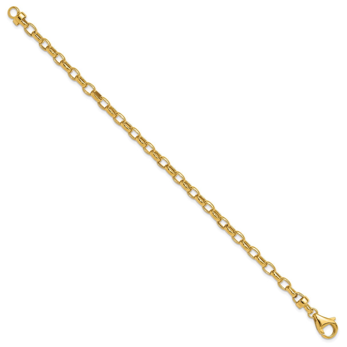 14K Yellow Gold 4.5 mm Polished Chain Bracelet