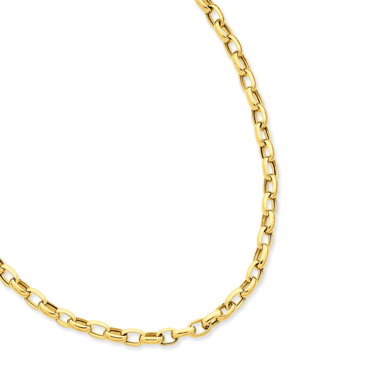 14K Yellow Gold 4.5 mm Polished Chain Bracelet detail view